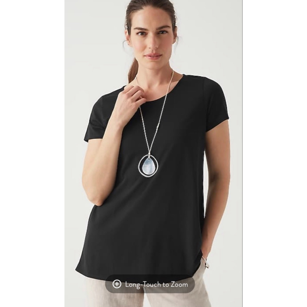 J. Jill Pure Jill scoop neck elliptical tee S